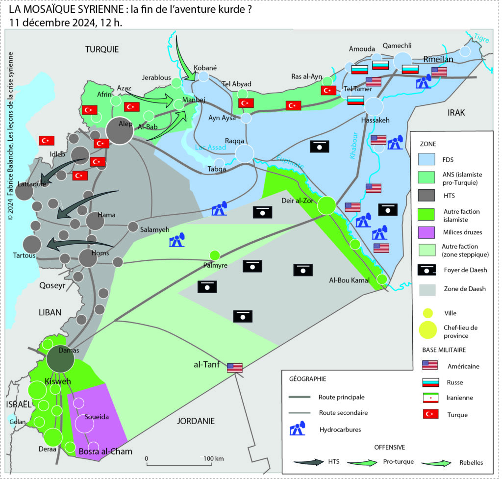 La mosaïque syrienne le 11 décembre 2024